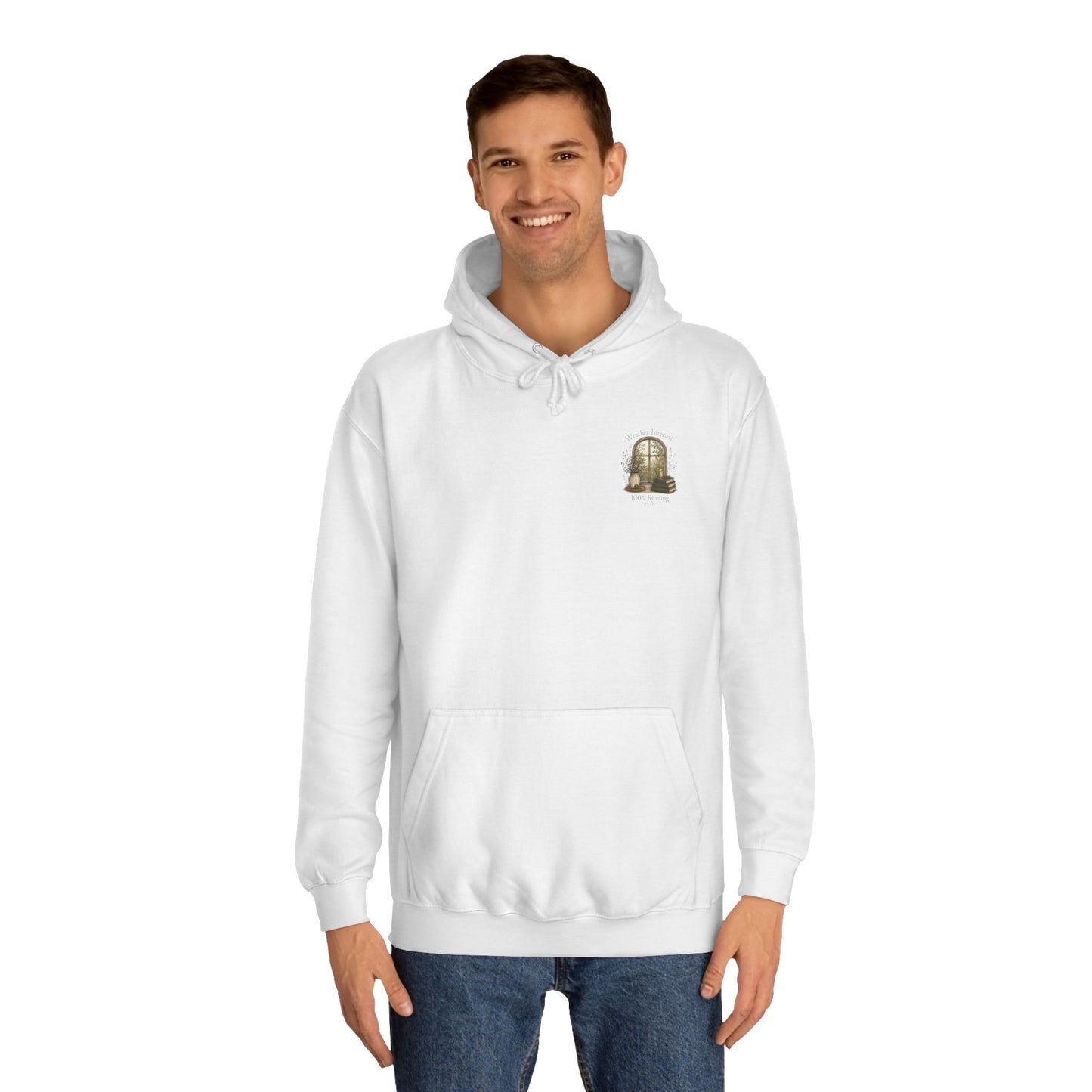 Cosy Window Nook Hoodie  Vintage Books & Tea Graphic