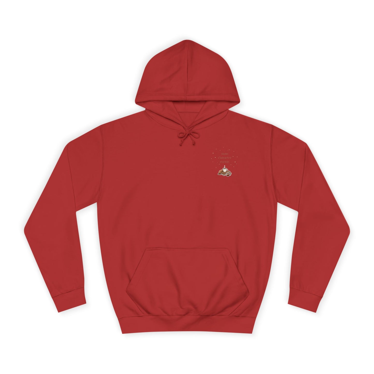 Cosy Campus Hoodie  'Main Character Energy'  Book Lover College Sweatshirt