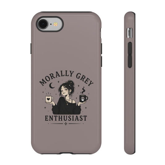 Phone Case  “Morally Grey Enthusiast” Goth Aesthetic Protective Case