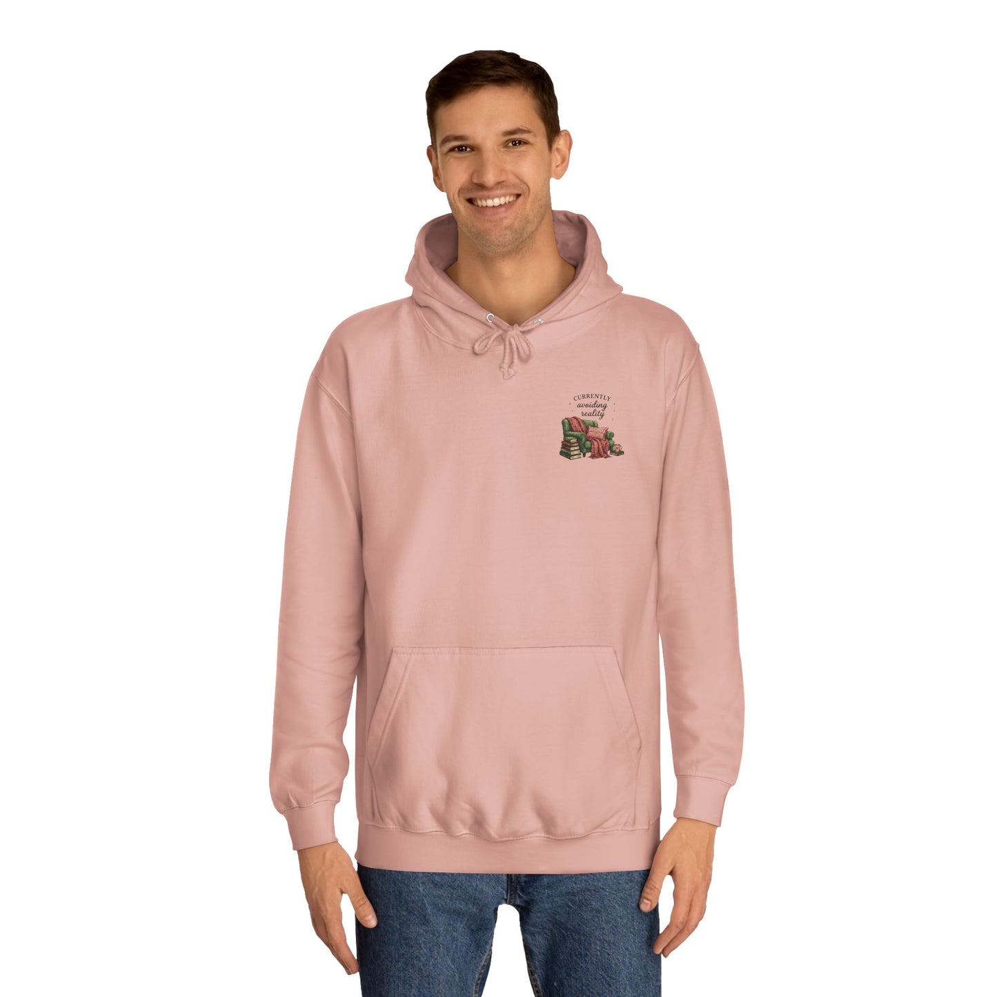 Cosy Reading Hoodie -'Currently Avoiding Reality' Booklover Pullover