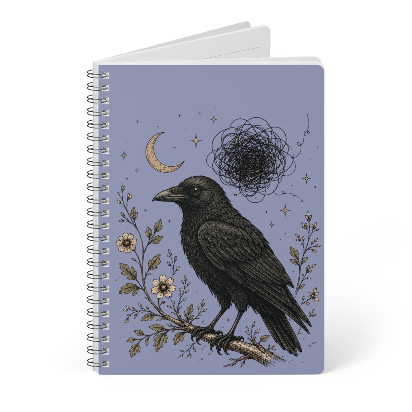 Raven Moon A5 Spiral Notebook