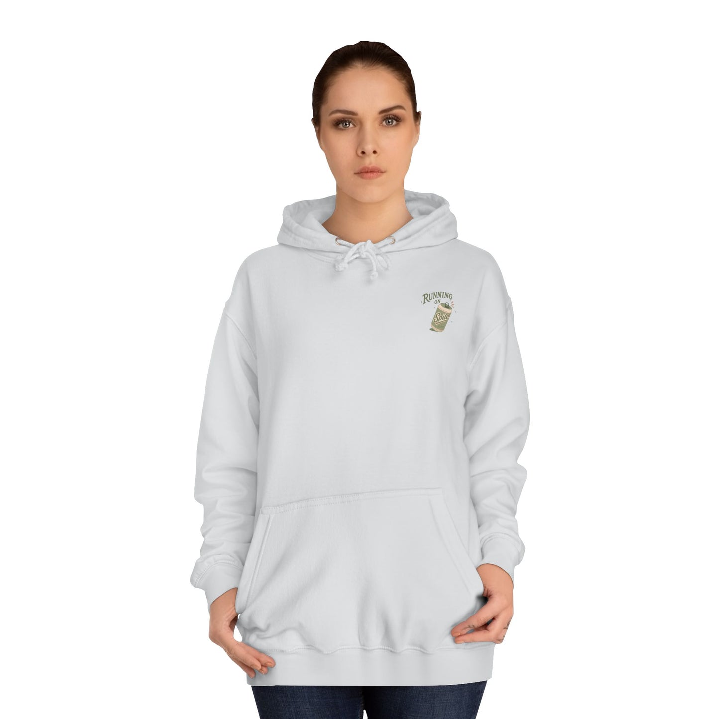 'Running on Spite' - Retro Soda Can Graphic College Hoodie
