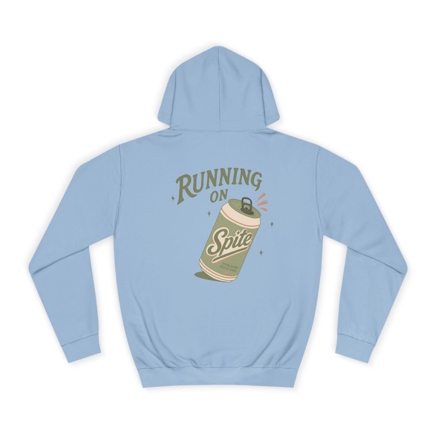 'Running on Spite' - Retro Soda Can Graphic College Hoodie
