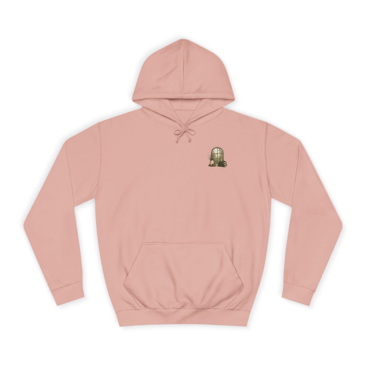 Cosy Window Nook Hoodie  Vintage Books & Tea Graphic