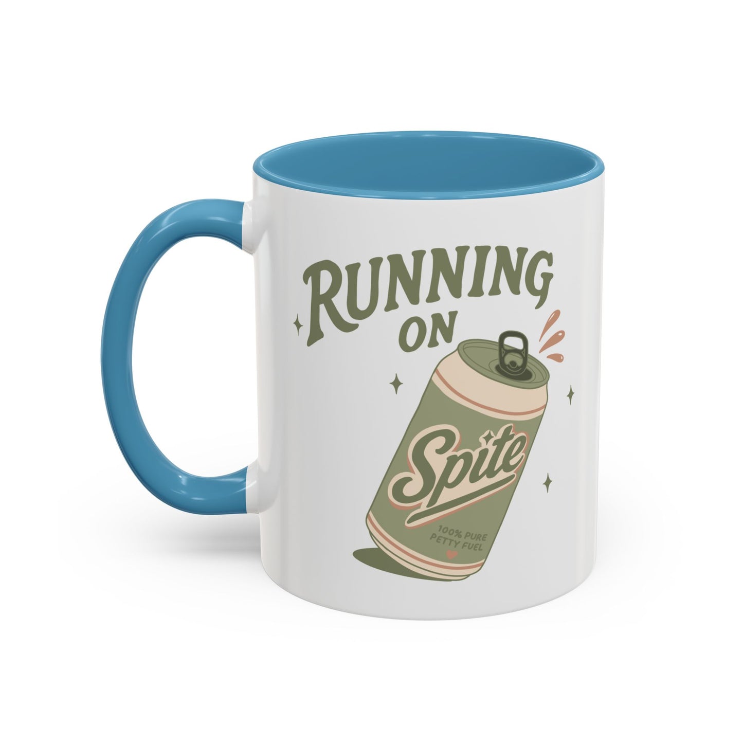 'Running on Spite' -  Retro Soda Can Accent Mug (11/15oz)