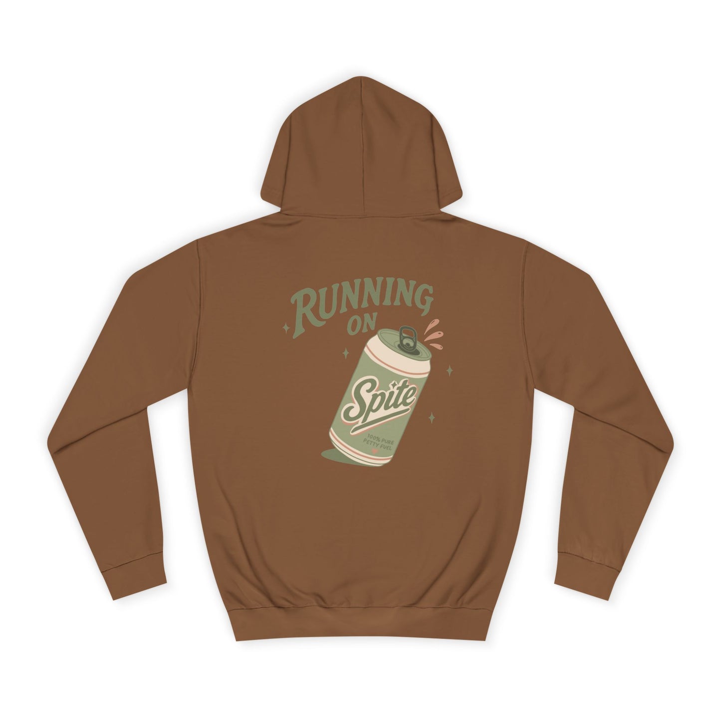 'Running on Spite' - Retro Soda Can Graphic College Hoodie