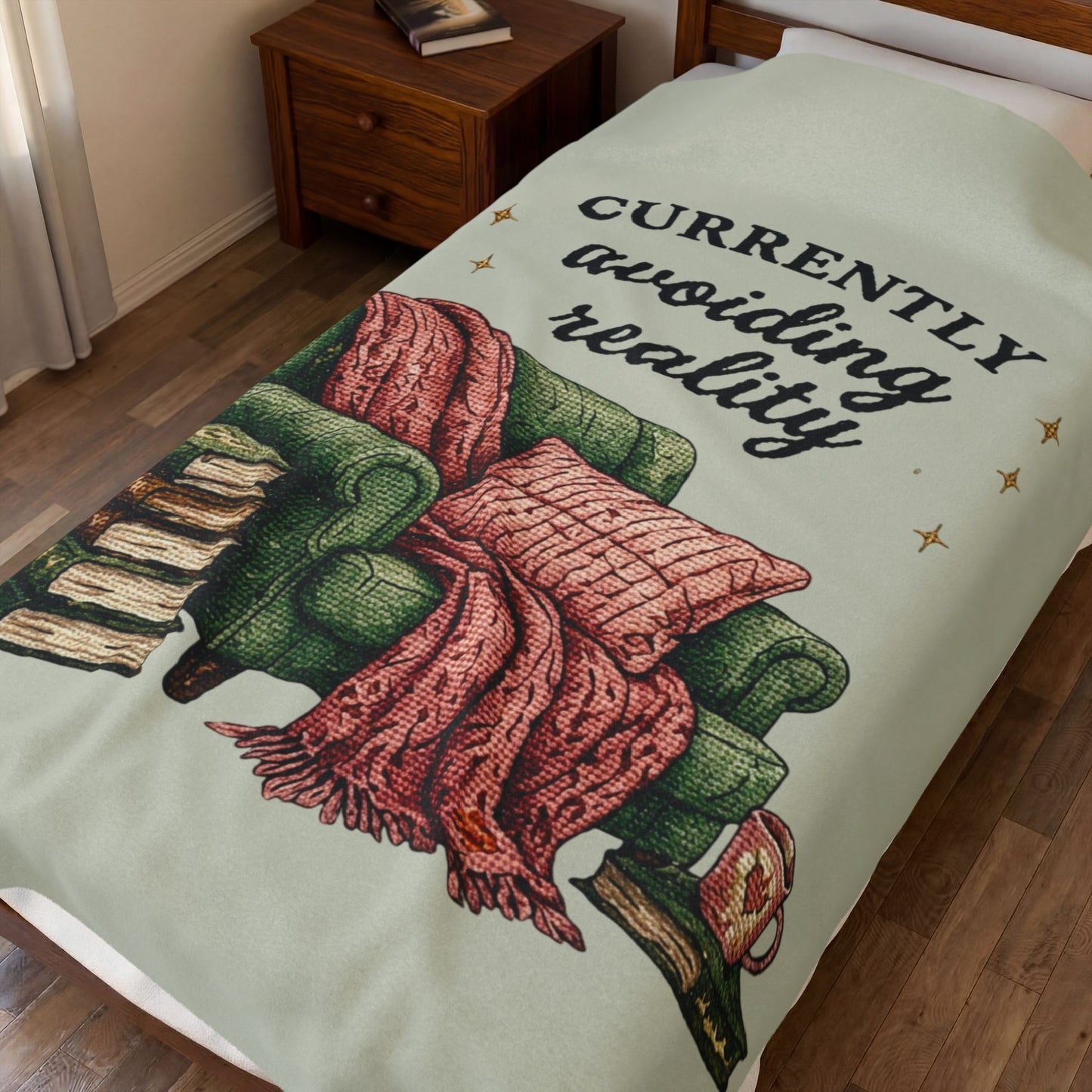 "Currently Avoiding Reality" Cosy Reading Throw