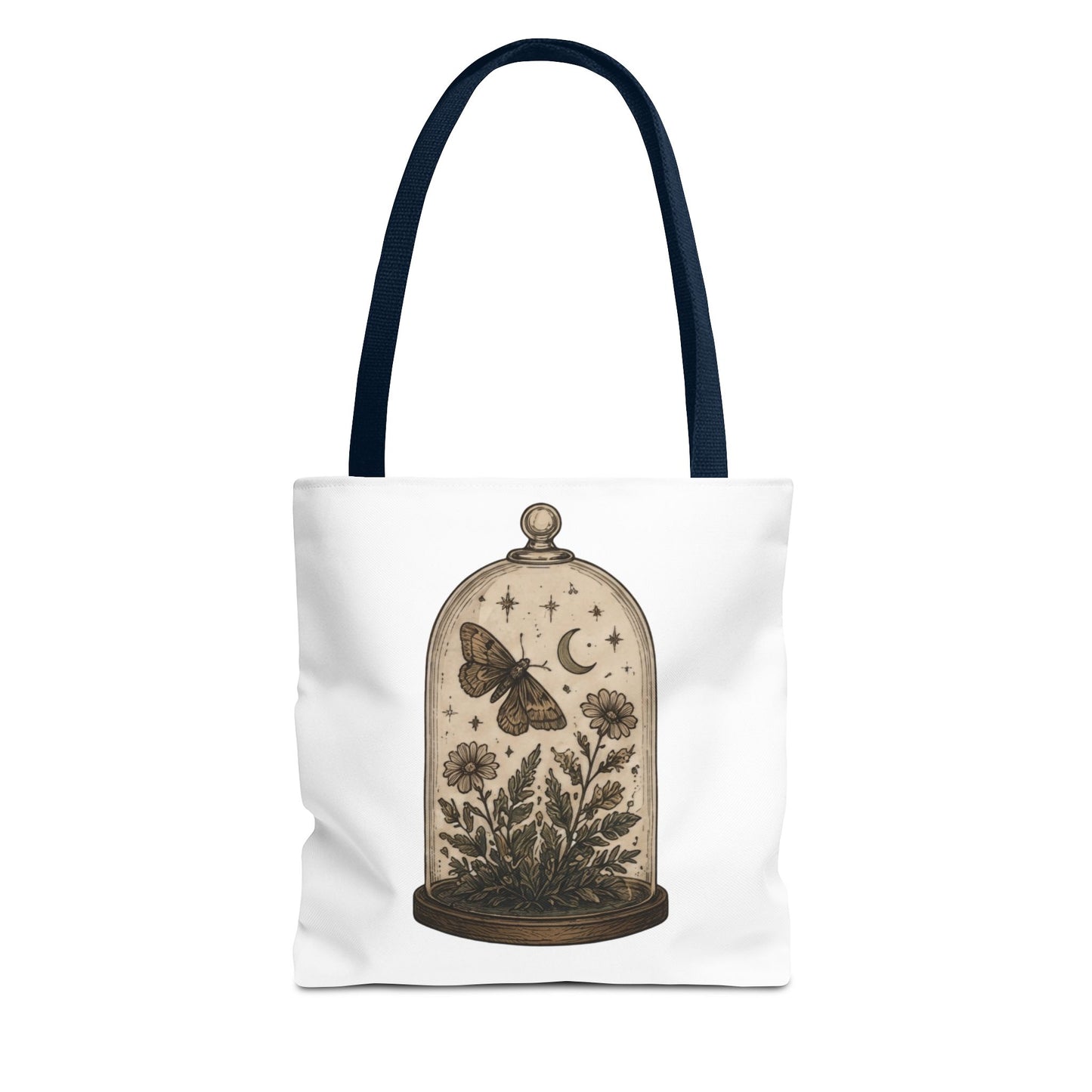 Botanical Dome Tote  Vintage Moth & Moon Floral Print Tote Bag