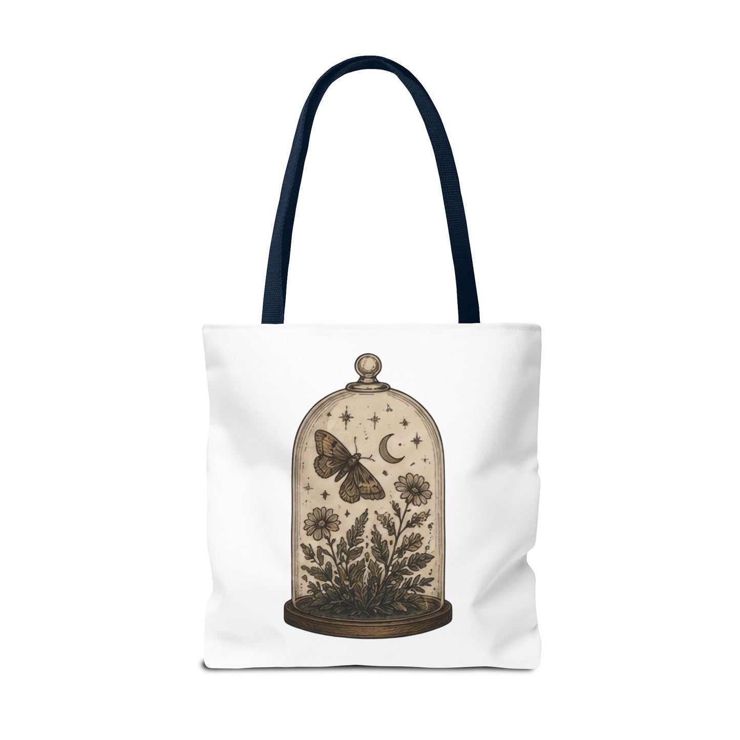 Botanical Dome Tote  Vintage Moth & Moon Floral Print Tote Bag