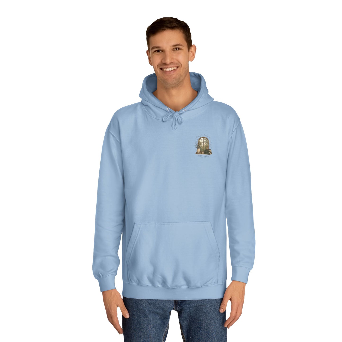 Cosy Window Nook Hoodie  Vintage Books & Tea Graphic