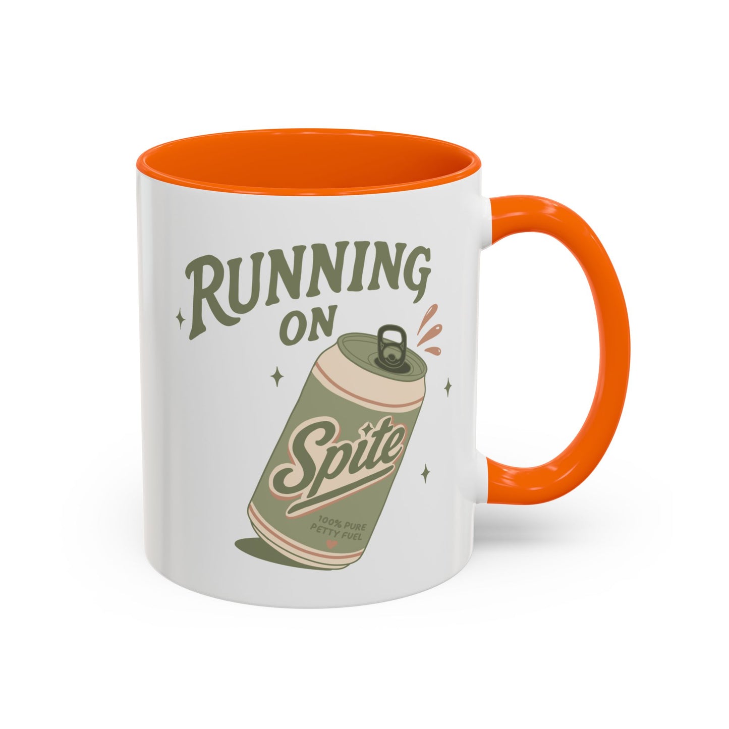 'Running on Spite' -  Retro Soda Can Accent Mug (11/15oz)