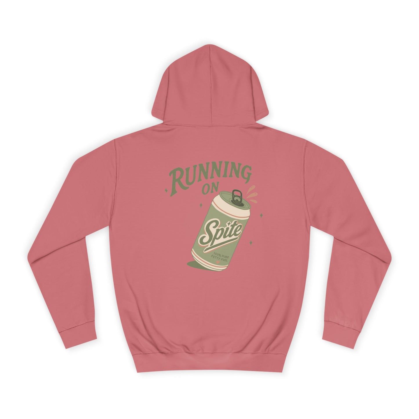 'Running on Spite' - Retro Soda Can Graphic College Hoodie