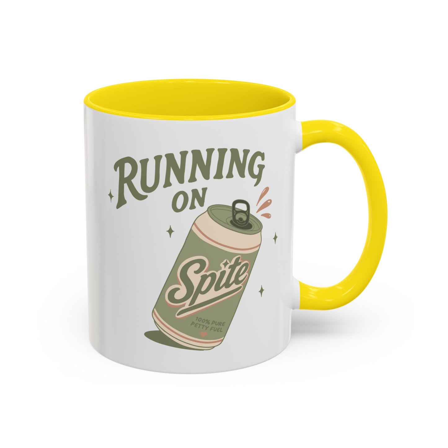 'Running on Spite' -  Retro Soda Can Accent Mug (11/15oz)