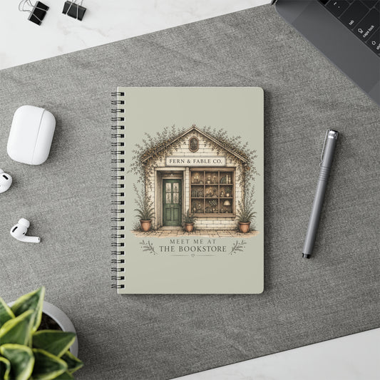 Meet Me at the Bookstore A5 Wire bound Notebook