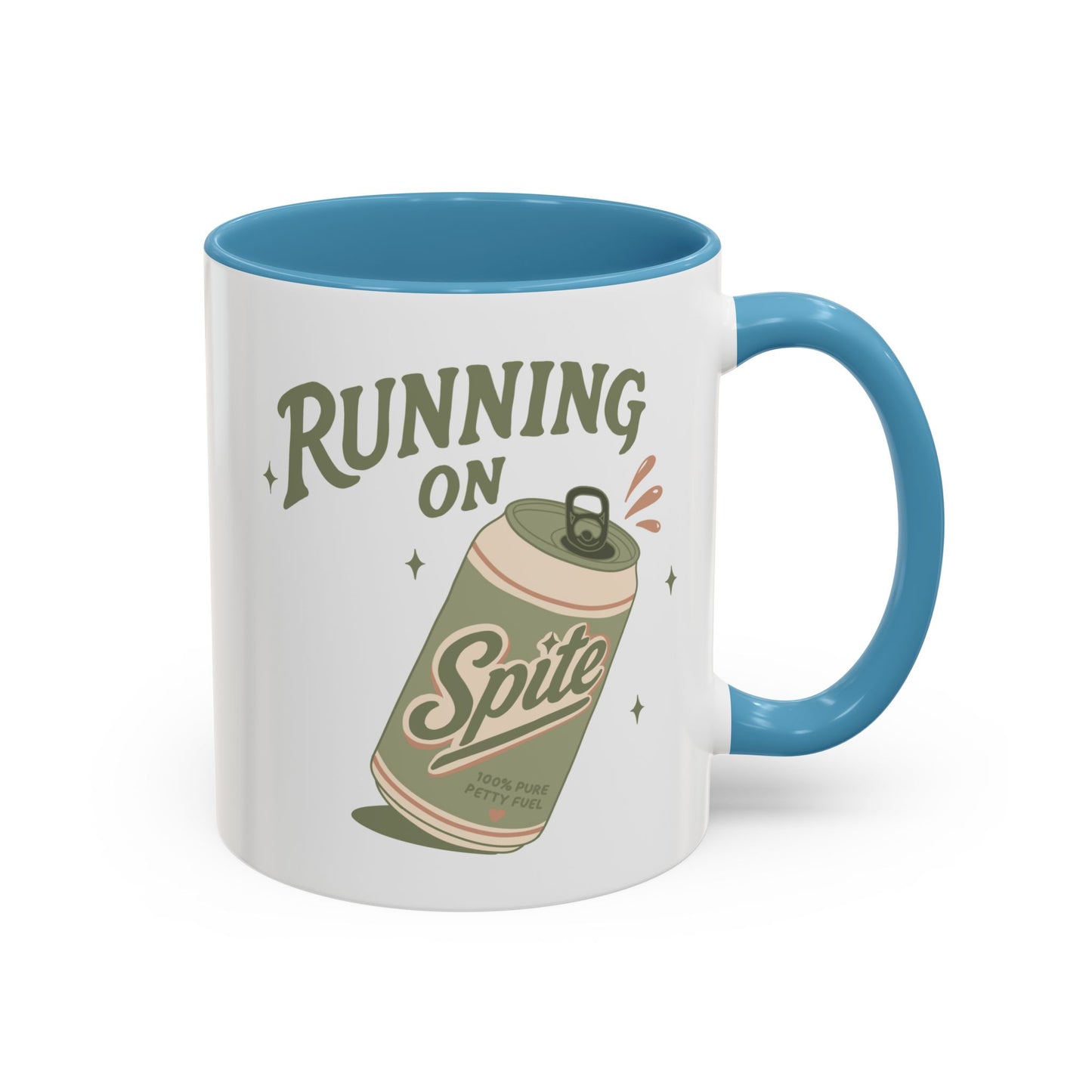 'Running on Spite' -  Retro Soda Can Accent Mug (11/15oz)