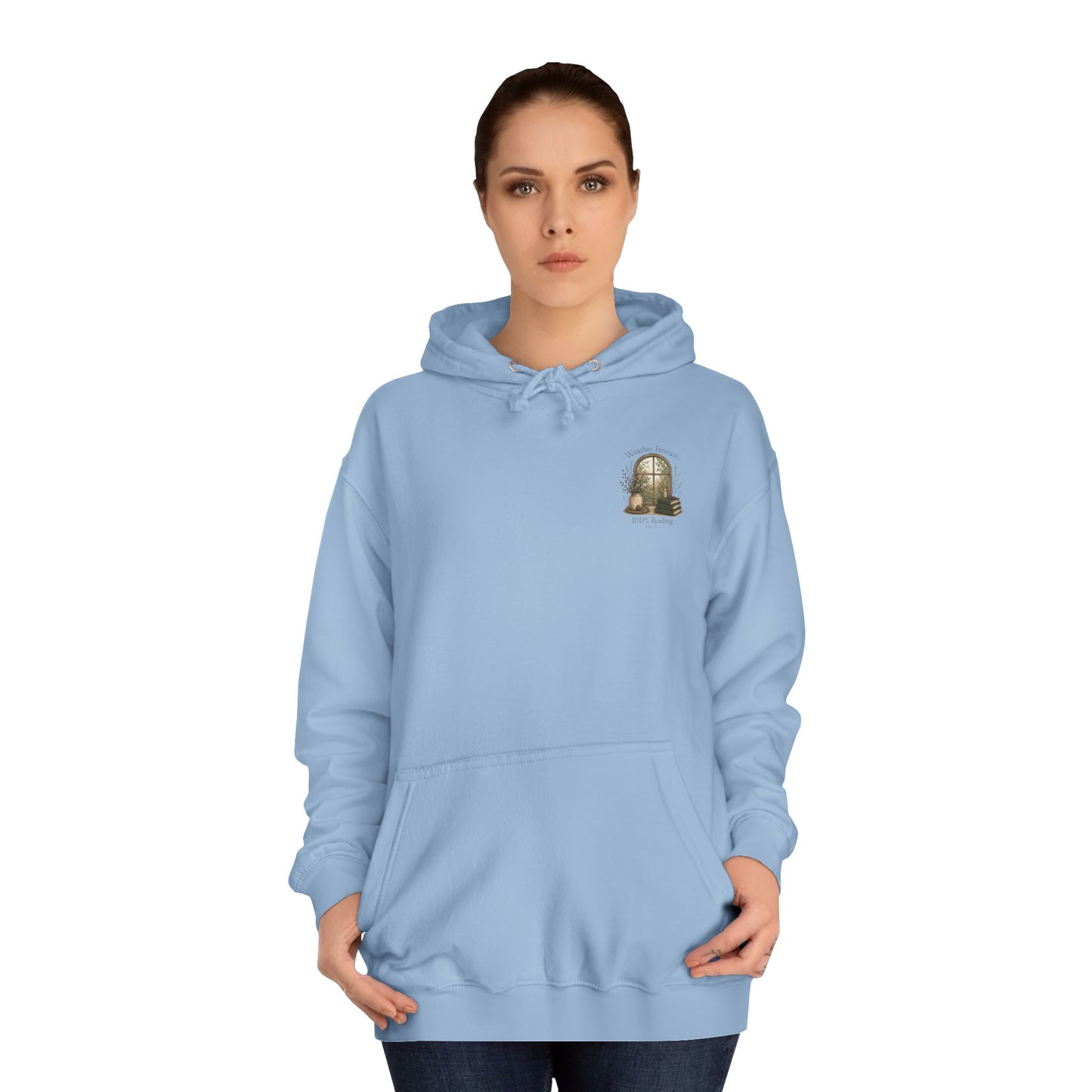 Cosy Window Nook Hoodie  Vintage Books & Tea Graphic