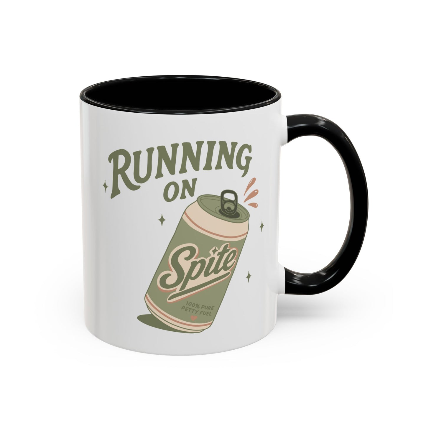'Running on Spite' -  Retro Soda Can Accent Mug (11/15oz)