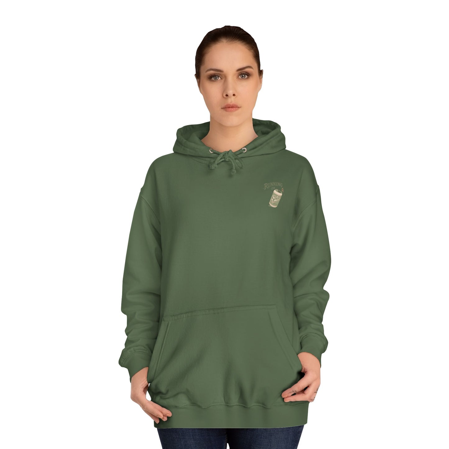 'Running on Spite' - Retro Soda Can Graphic College Hoodie