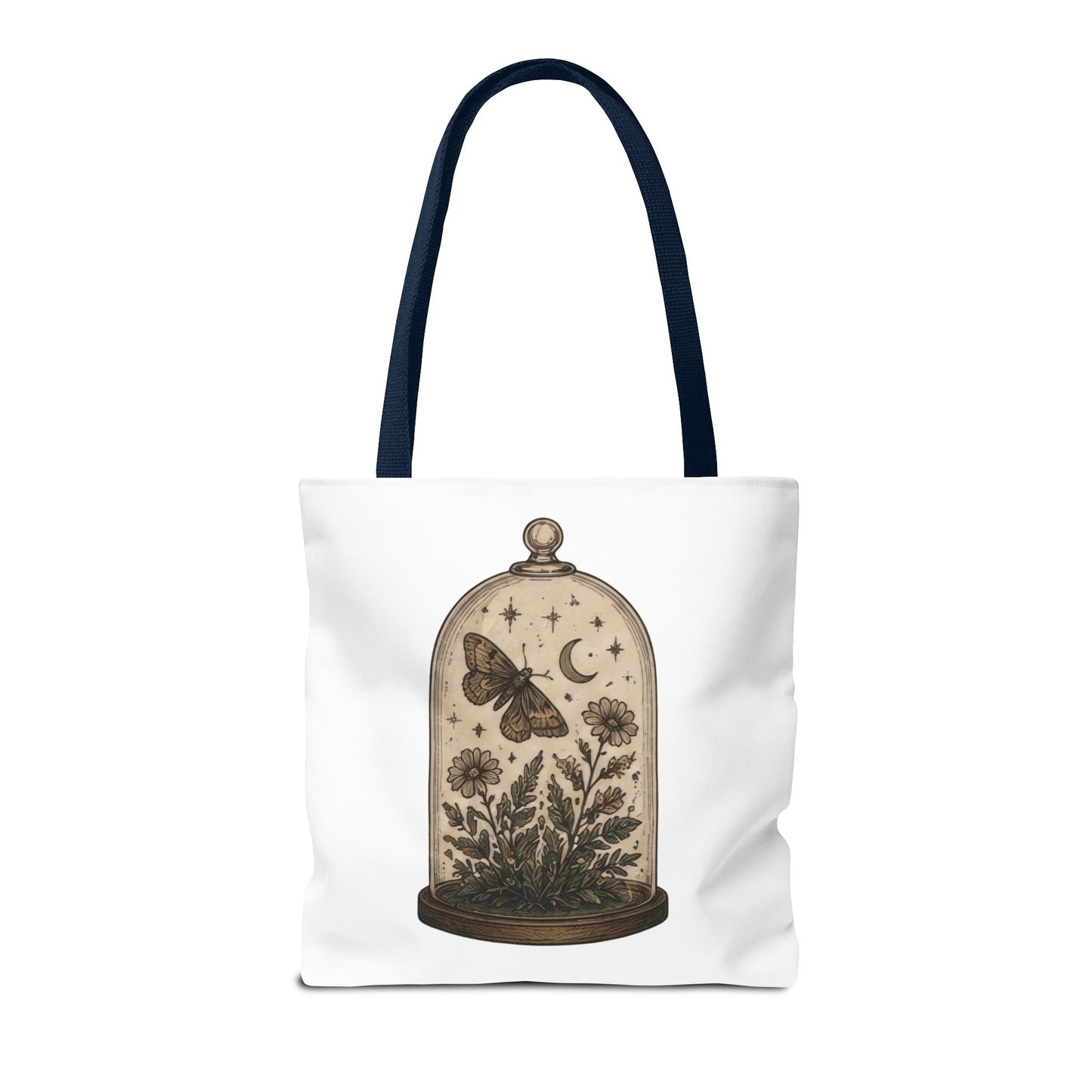 Botanical Dome Tote  Vintage Moth & Moon Floral Print Tote Bag