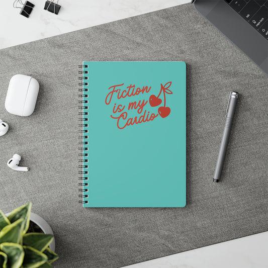 Fiction Is My Cardio A5 Spiral Notebook
