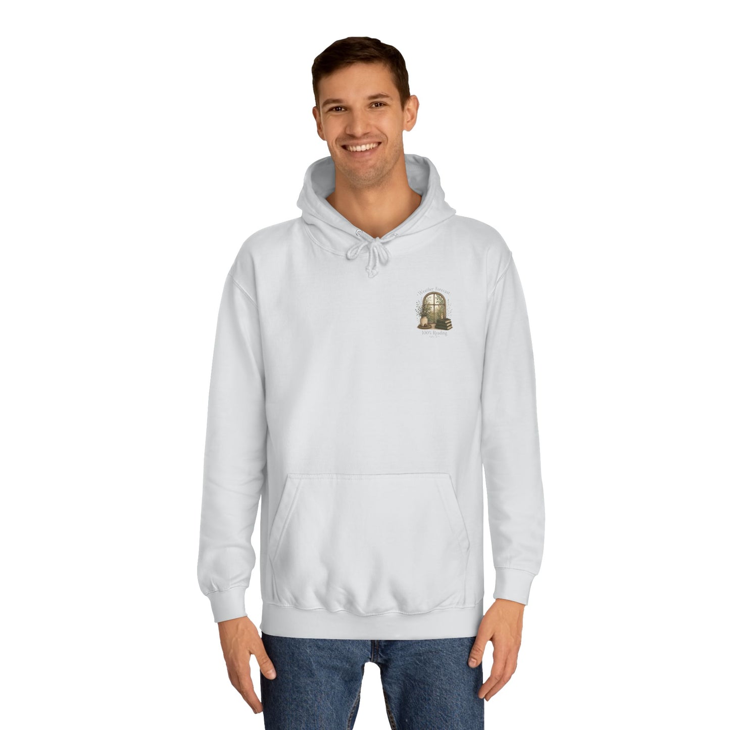 Cosy Window Nook Hoodie  Vintage Books & Tea Graphic