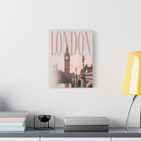 London Vintage Big Ben Matte Canvas Print