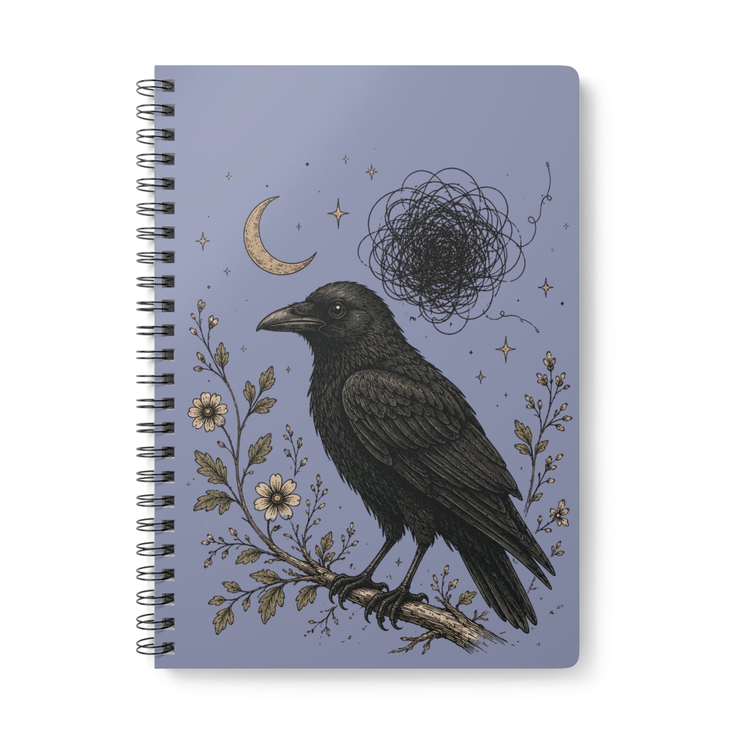 Raven Moon A5 Spiral Notebook
