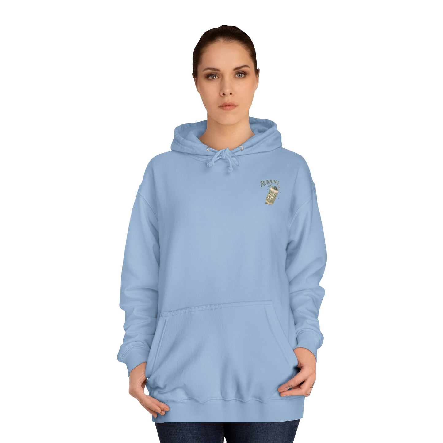 'Running on Spite' - Retro Soda Can Graphic College Hoodie