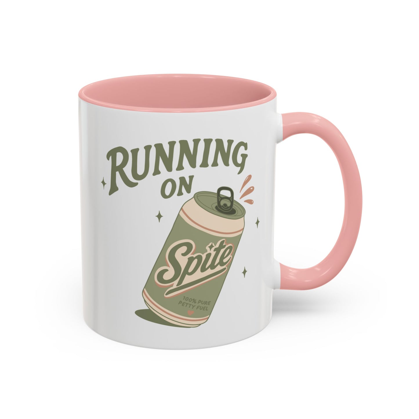 'Running on Spite' -  Retro Soda Can Accent Mug (11/15oz)